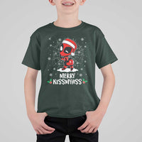 Funny Christmas T Shirt For Kid Merry Kissmyass Cute Spider-Women Santa Sarcastic Xmas - Wonder Print Shop