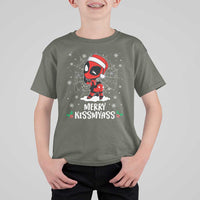 Funny Christmas T Shirt For Kid Merry Kissmyass Cute Spider-Women Santa Sarcastic Xmas - Wonder Print Shop