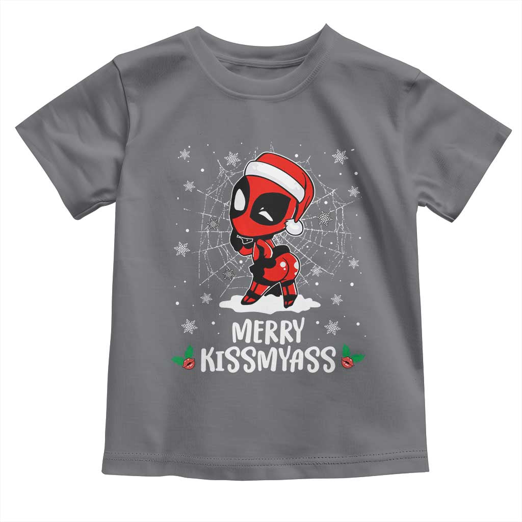 Funny Christmas Toddler T Shirt Merry Kissmyass Cute Spider-Women Santa Sarcastic Xmas