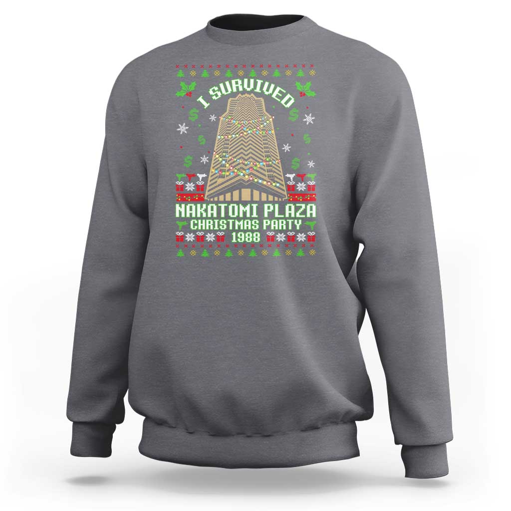 Nakatomi Plaza Christmas Party 1988 Sweatshirt Xmas Jumper Funny 80's Die Movie Bruce - Wonder Print Shop