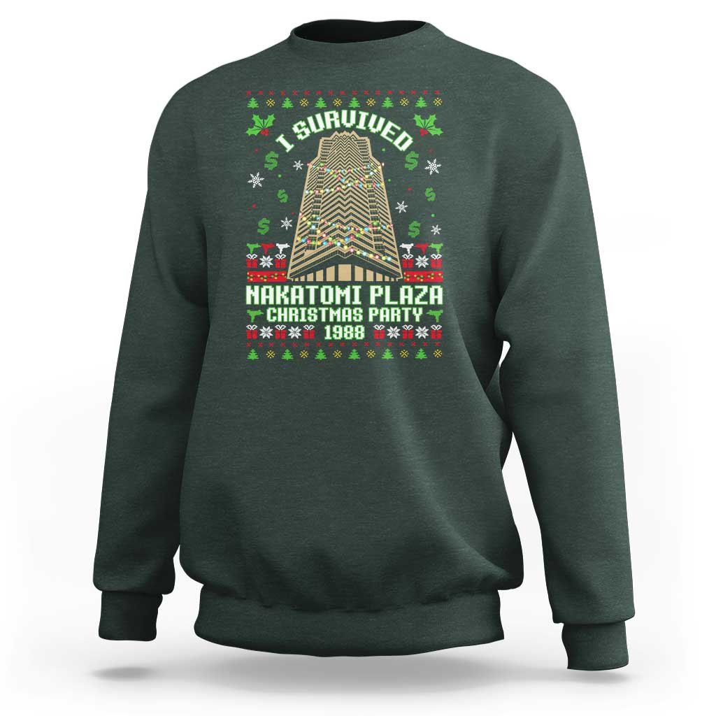 Nakatomi Plaza Christmas Party 1988 Sweatshirt Xmas Jumper Funny 80's Die Movie Bruce - Wonder Print Shop