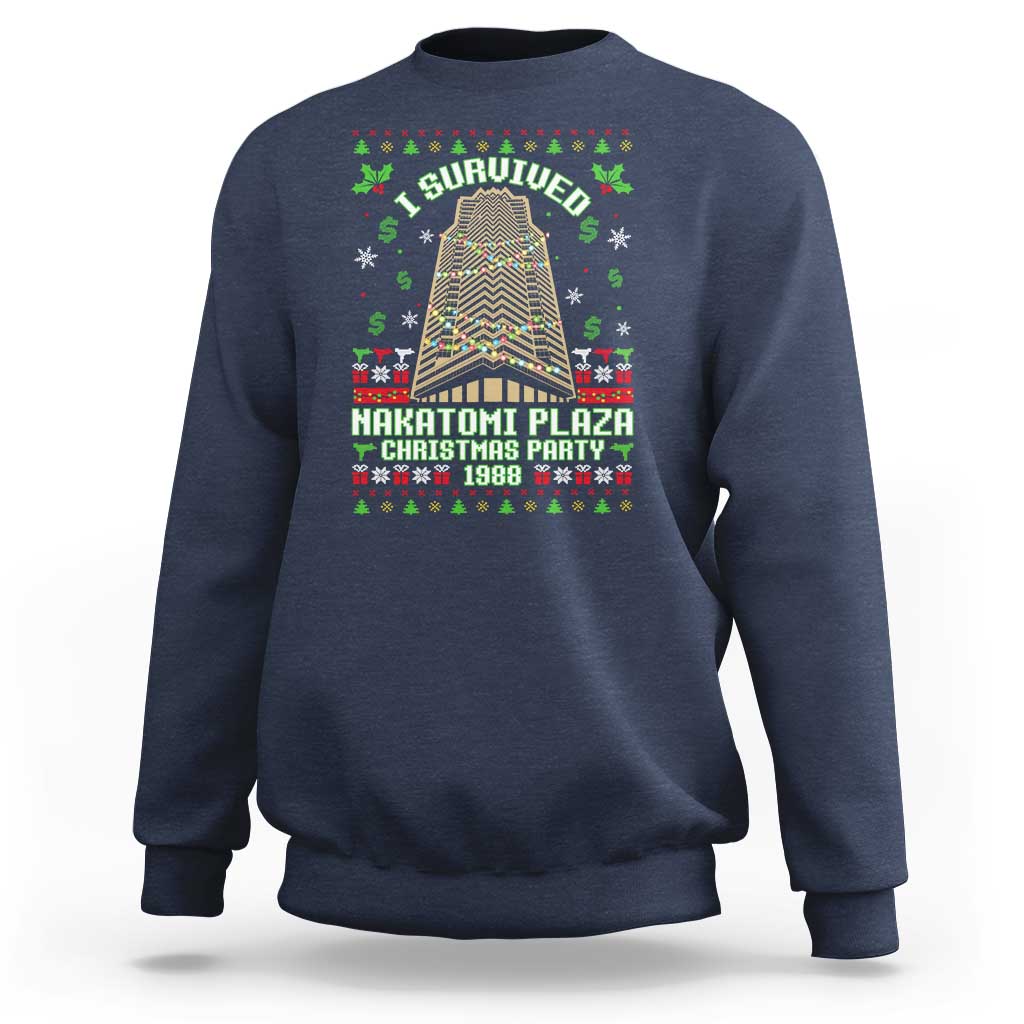 Nakatomi Plaza Christmas Party 1988 Sweatshirt Xmas Jumper Funny 80's Die Movie Bruce - Wonder Print Shop