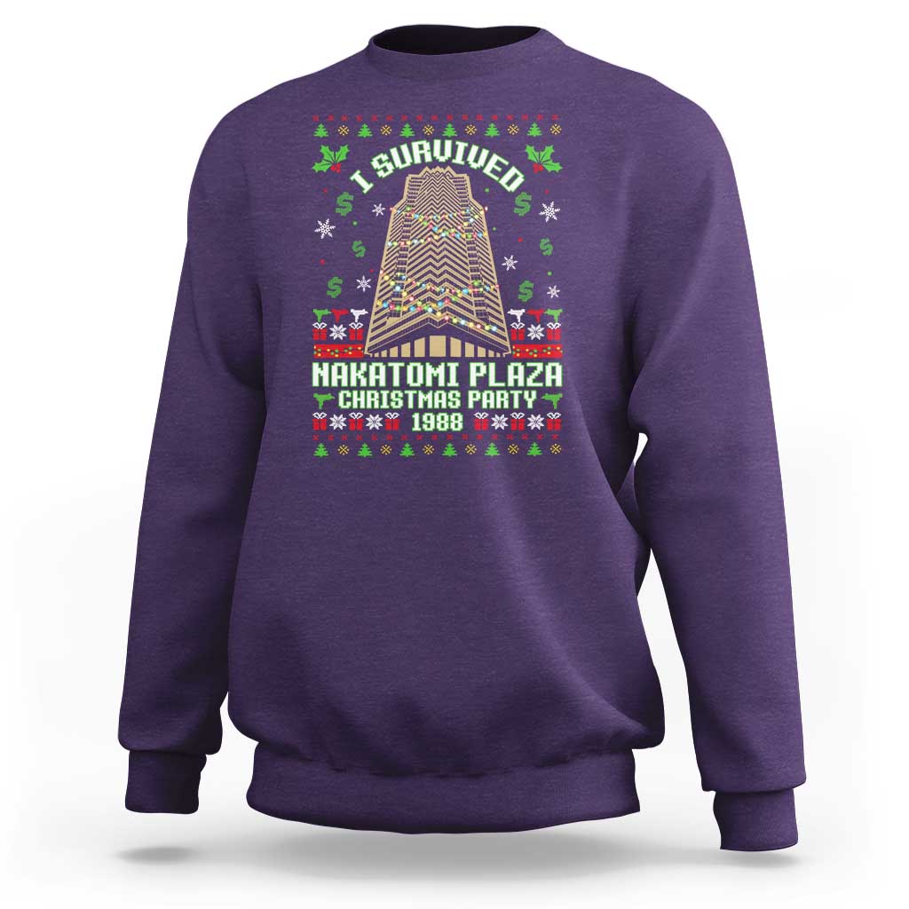 Nakatomi Plaza Christmas Party 1988 Sweatshirt Xmas Jumper Funny 80's Die Movie Bruce - Wonder Print Shop