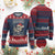 Funny Ugly Christmas Knitted Sweatshirt Dead Inside But Jolly AF Festive Sarcastic Snarky Skeleton Skull - Wonder Print Shop