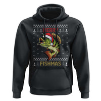 Fishing Christmas Hoodie Merry Fishmas Bass Fish Ugly Sweater