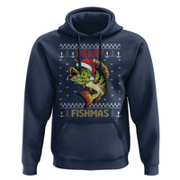 Fishing Christmas Hoodie Merry Fishmas Bass Fish Ugly Sweater