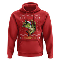 Fishing Christmas Hoodie Merry Fishmas Bass Fish Ugly Sweater