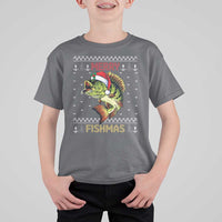 Fishing Christmas T Shirt For Kid Merry Fishmas Bass Fish Ugly Sweater - Wonder Print Shop