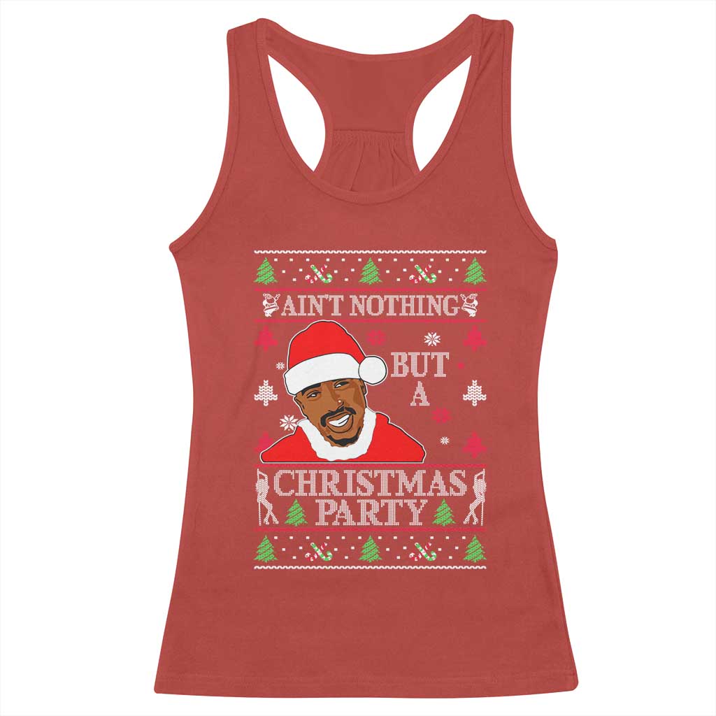 Funny Christmas Racerback Tank Top Funny Ain't No Party Like a Diddy Party Ugly Christmas Sweater