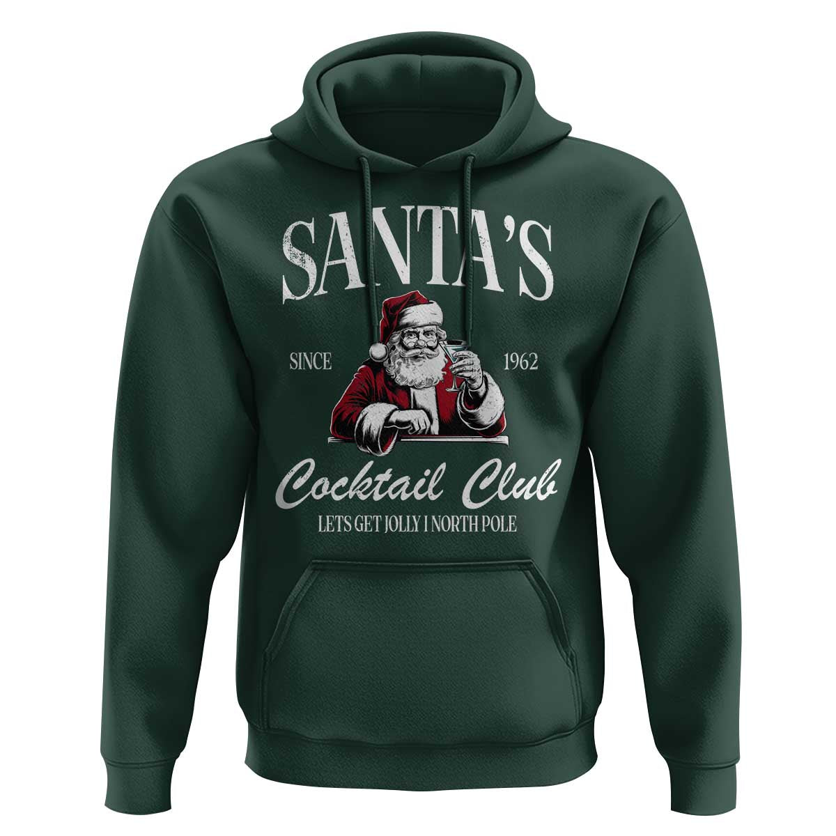 Funny Christmas Hoodie Santas Cocktail Club Christmas Espresso Martini Dirty Martini