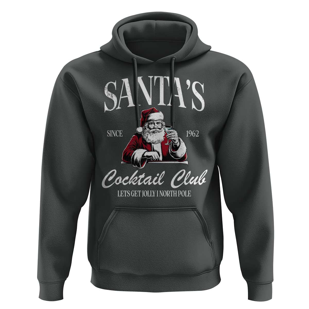 Funny Christmas Hoodie Santas Cocktail Club Christmas Espresso Martini Dirty Martini