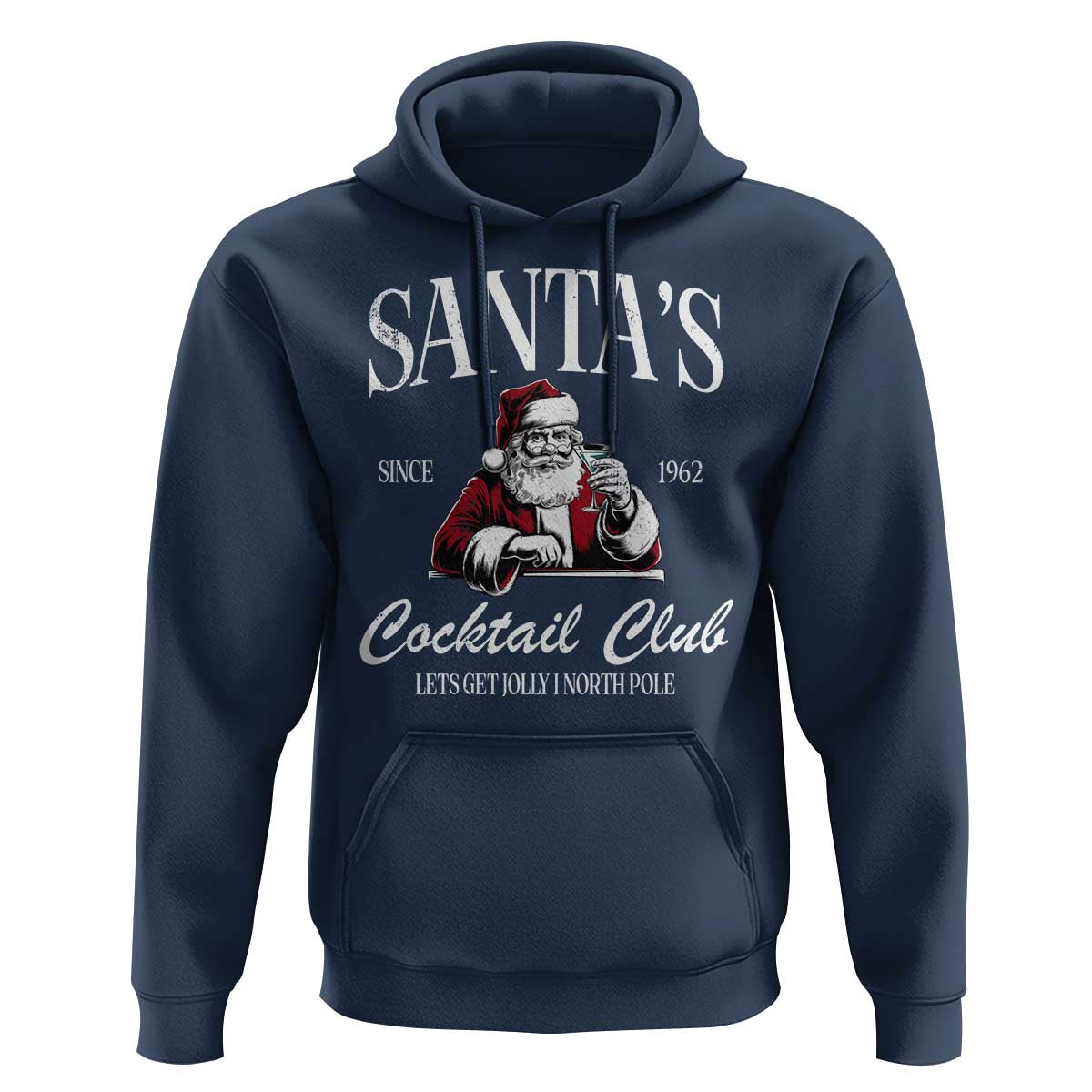 Funny Christmas Hoodie Santas Cocktail Club Christmas Espresso Martini Dirty Martini
