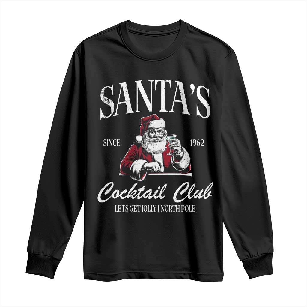 Funny Christmas Long Sleeve Shirt Santas Cocktail Club Christmas Espresso Martini Dirty Martini