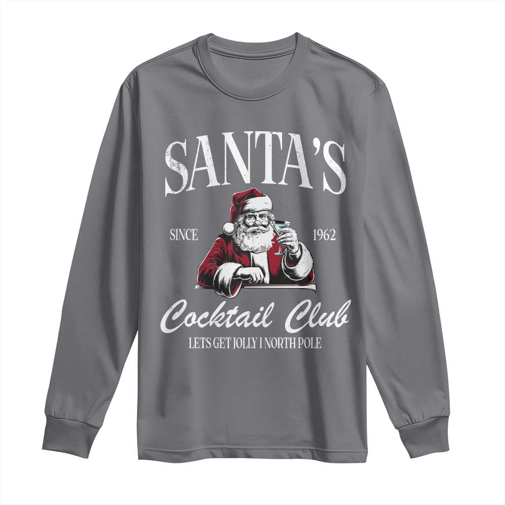 Funny Christmas Long Sleeve Shirt Santas Cocktail Club Christmas Espresso Martini Dirty Martini