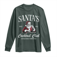 Funny Christmas Long Sleeve Shirt Santas Cocktail Club Christmas Espresso Martini Dirty Martini