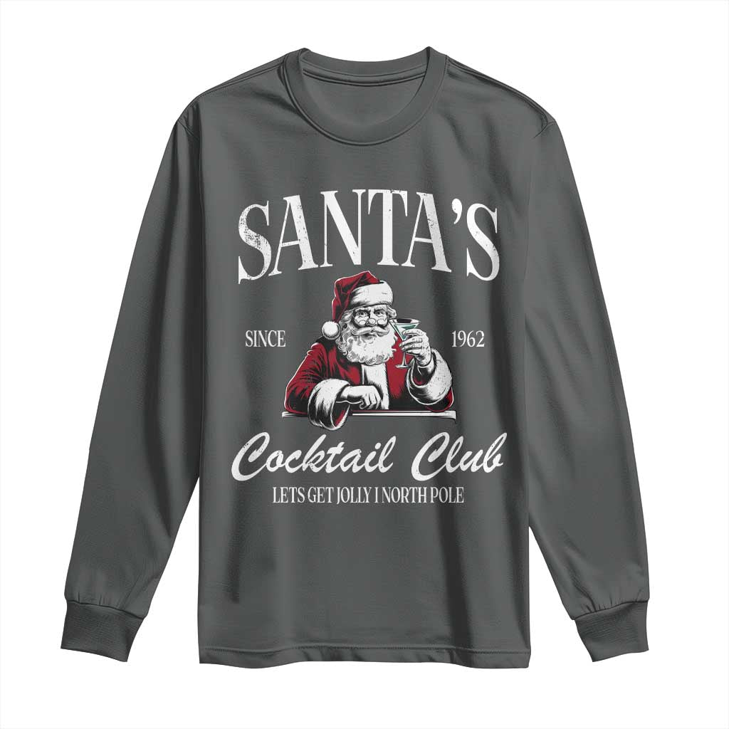 Funny Christmas Long Sleeve Shirt Santas Cocktail Club Christmas Espresso Martini Dirty Martini