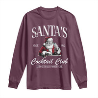 Funny Christmas Long Sleeve Shirt Santas Cocktail Club Christmas Espresso Martini Dirty Martini