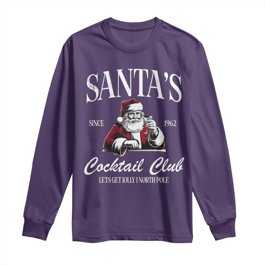 Funny Christmas Long Sleeve Shirt Santas Cocktail Club Christmas Espresso Martini Dirty Martini
