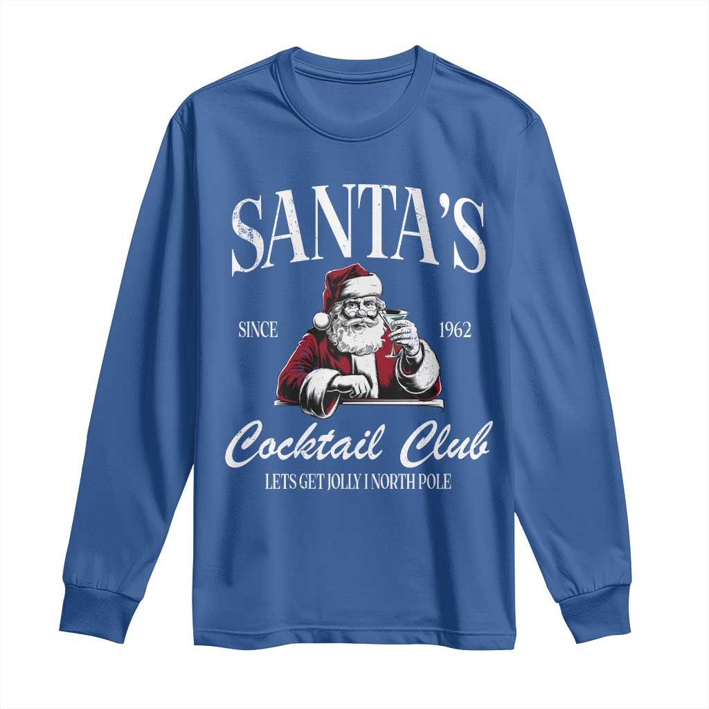 Funny Christmas Long Sleeve Shirt Santas Cocktail Club Christmas Espresso Martini Dirty Martini