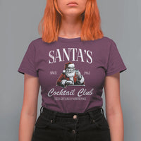 Funny Christmas T Shirt For Women Santas Cocktail Club Christmas Espresso Martini Dirty Martini - Wonder Print Shop