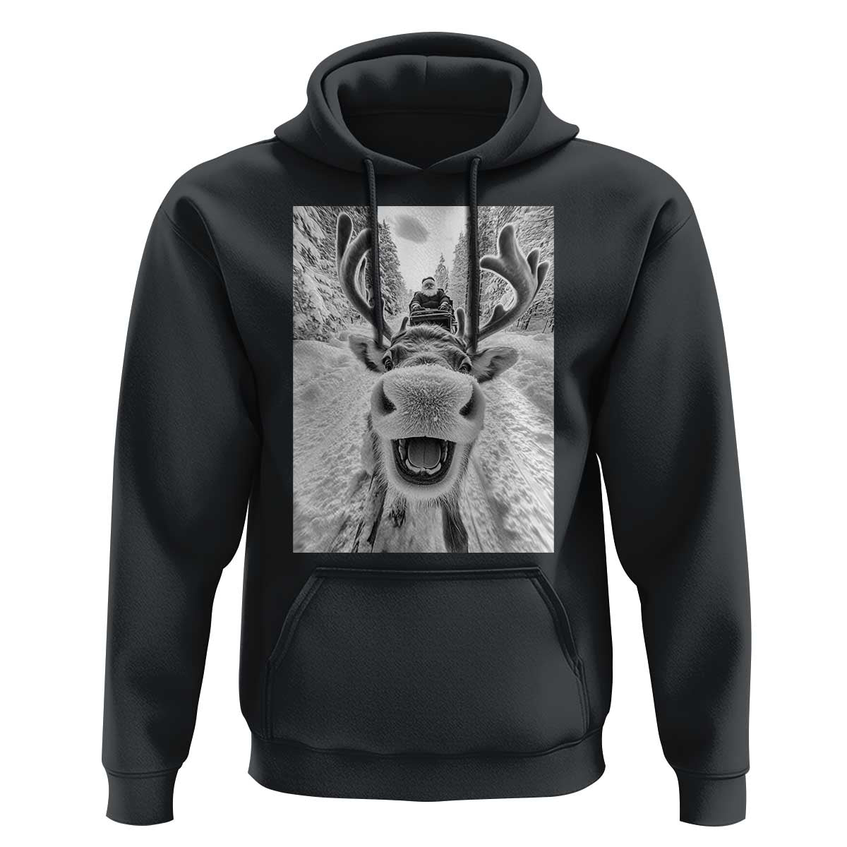 Funny Reindeer Selfie Christmas Hoodie