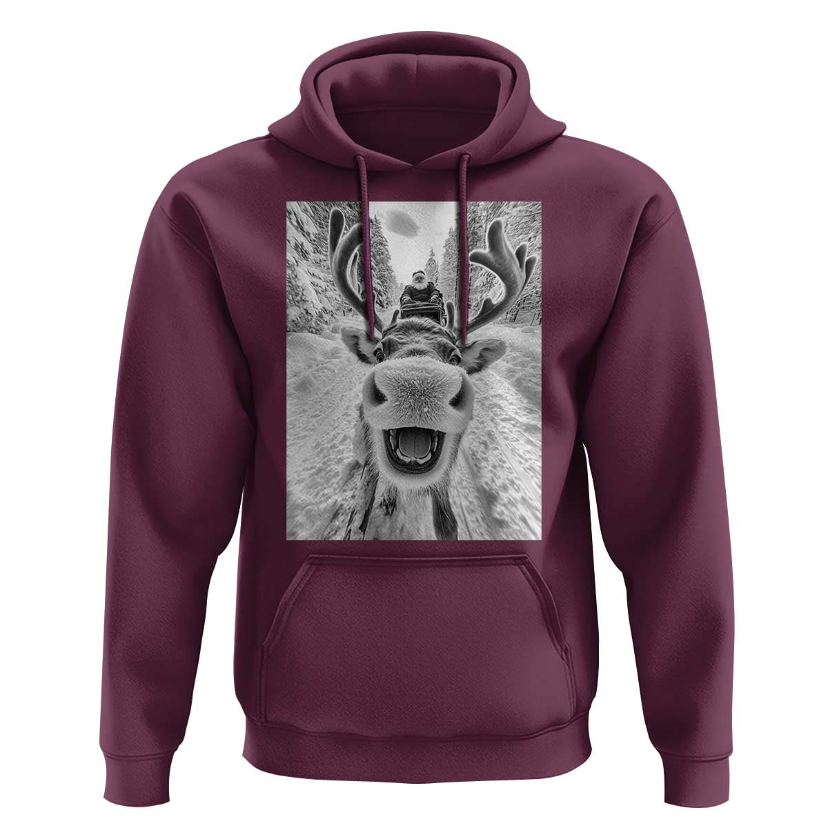 Funny Reindeer Selfie Christmas Hoodie