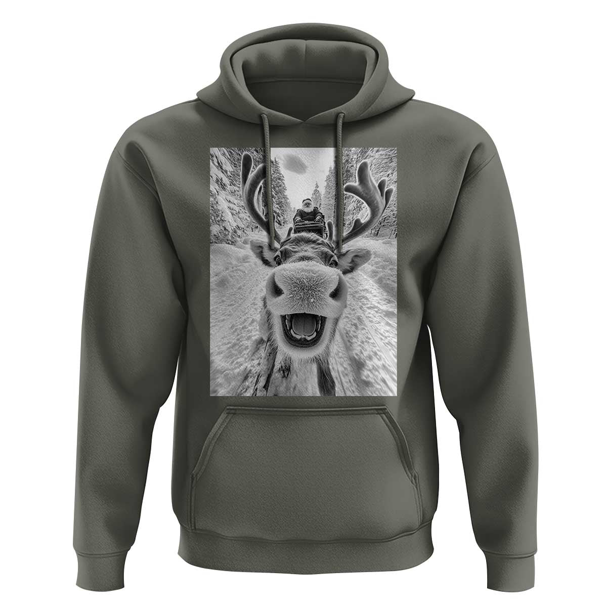 Funny Reindeer Selfie Christmas Hoodie