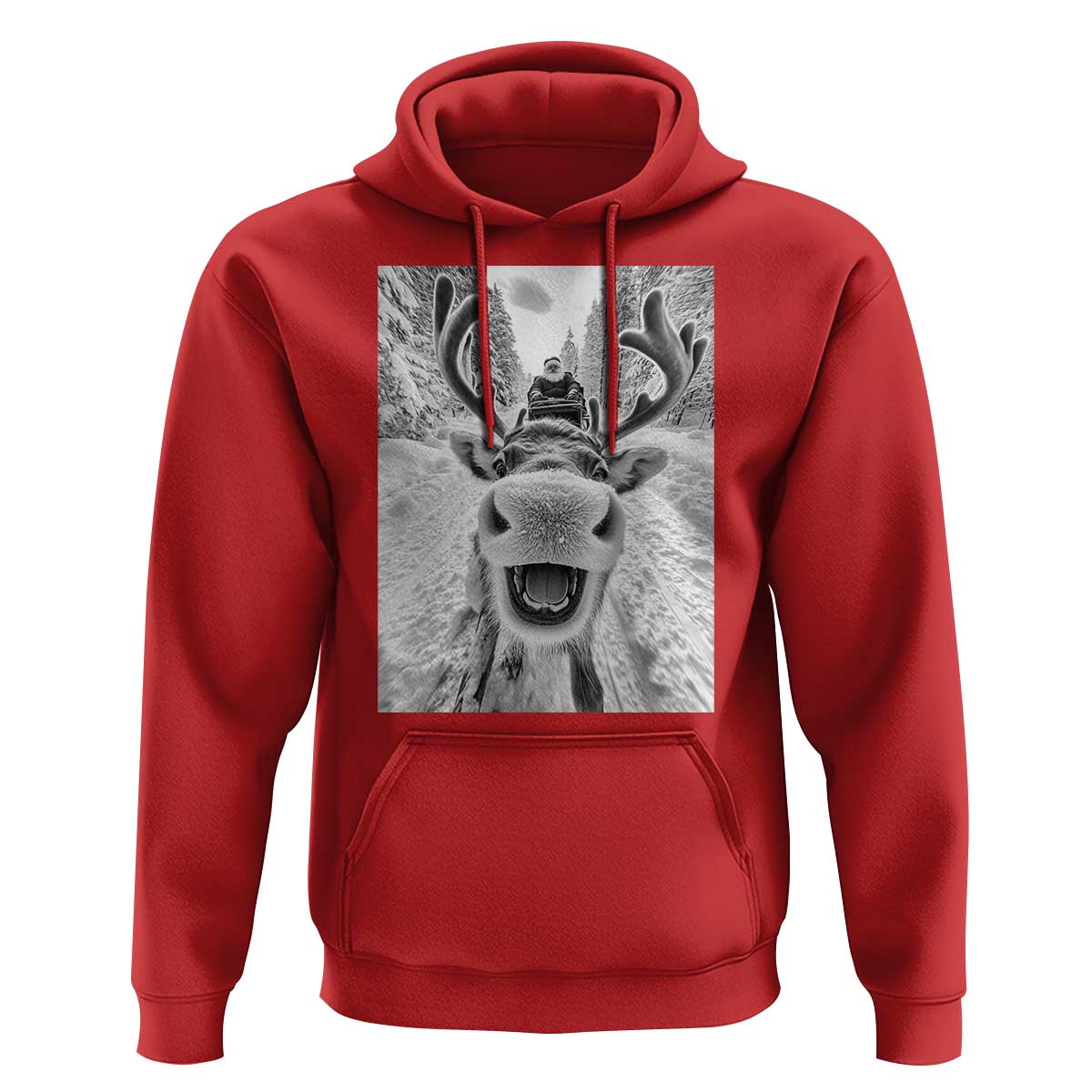 Funny Reindeer Selfie Christmas Hoodie