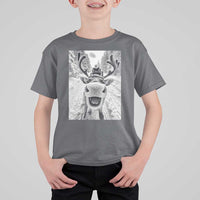 Funny Reindeer Selfie Christmas T Shirt For Kid - Wonder Print Shop