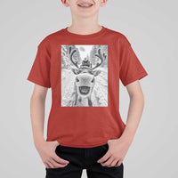 Funny Reindeer Selfie Christmas T Shirt For Kid - Wonder Print Shop