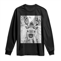 Funny Reindeer Selfie Christmas Long Sleeve Shirt