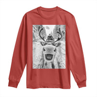 Funny Reindeer Selfie Christmas Long Sleeve Shirt