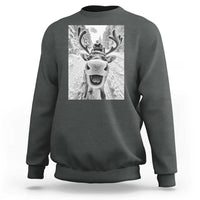 Funny Reindeer Selfie Christmas Sweatshirt - Wonder Print Shop