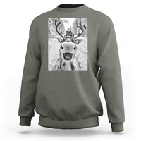 Funny Reindeer Selfie Christmas Sweatshirt - Wonder Print Shop