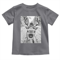 Funny Reindeer Selfie Christmas Toddler T Shirt
