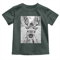 Funny Reindeer Selfie Christmas Toddler T Shirt