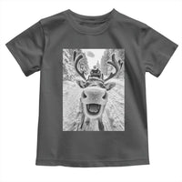 Funny Reindeer Selfie Christmas Toddler T Shirt