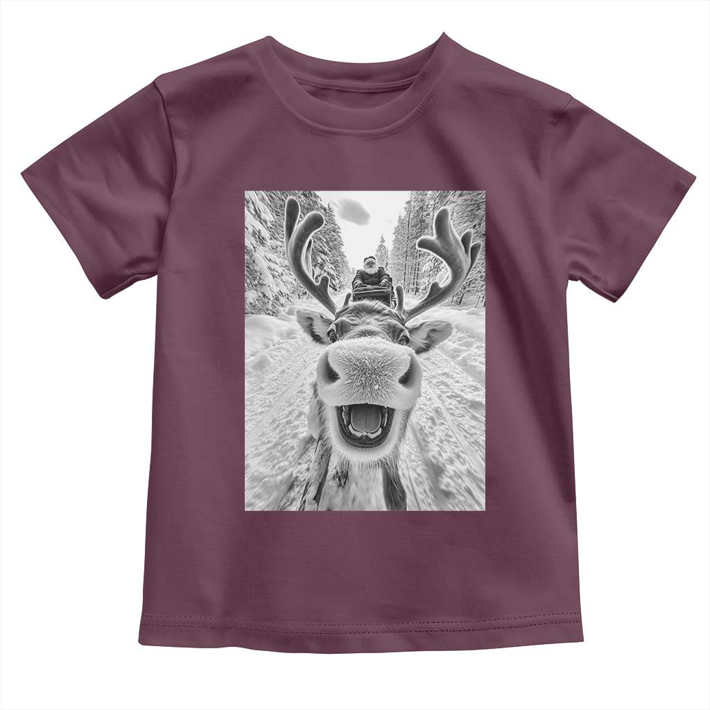 Funny Reindeer Selfie Christmas Toddler T Shirt
