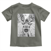 Funny Reindeer Selfie Christmas Toddler T Shirt