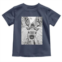 Funny Reindeer Selfie Christmas Toddler T Shirt