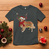Golden Retriever Christmas T Shirt Gift for Dog Lover Happy New Year Xmas Lights - Wonder Print Shop