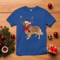 Golden Retriever Christmas T Shirt Gift for Dog Lover Happy New Year Xmas Lights - Wonder Print Shop