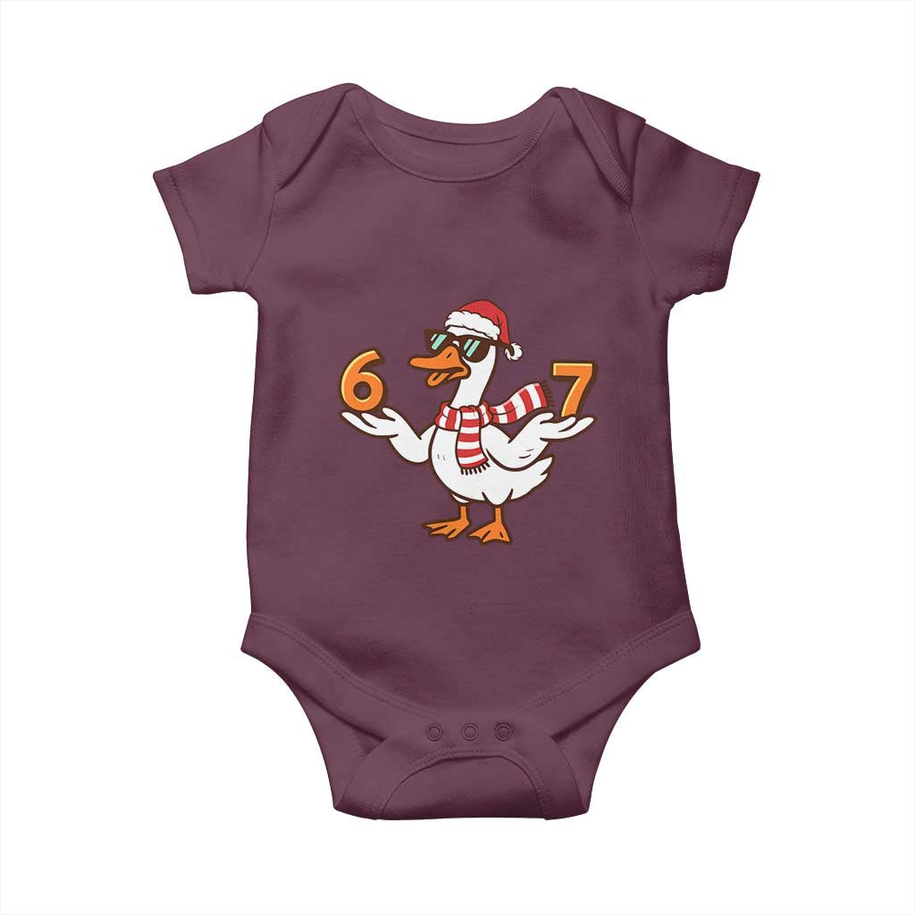 67 Christmas Silly Goose Baby Onesie 6 7 Meme Funny Six Seven Gen Alpha Slang - Wonder Print Shop