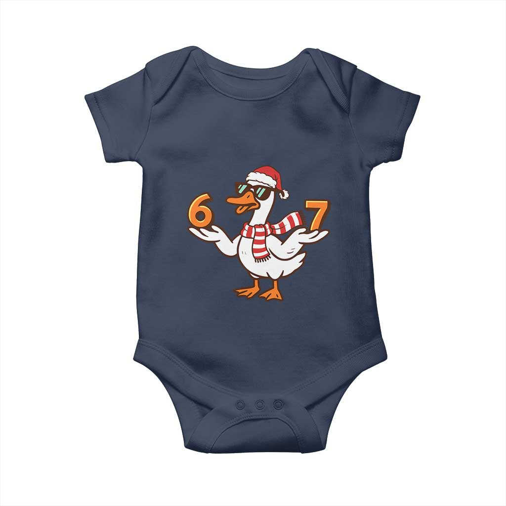 67 Christmas Silly Goose Baby Onesie 6 7 Meme Funny Six Seven Gen Alpha Slang - Wonder Print Shop