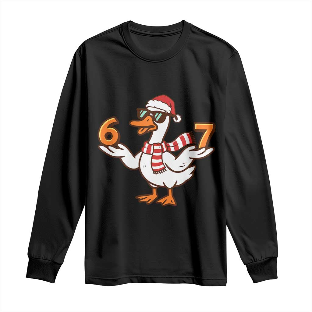 67 Christmas Silly Goose Long Sleeve Shirt 6 7 Meme Funny Six Seven Gen Alpha Slang - Wonder Print Shop