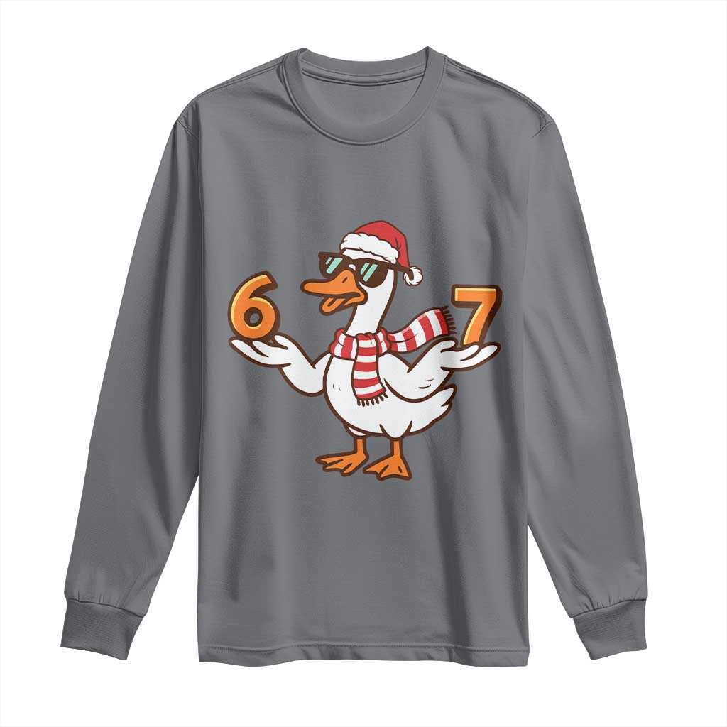 67 Christmas Silly Goose Long Sleeve Shirt 6 7 Meme Funny Six Seven Gen Alpha Slang - Wonder Print Shop
