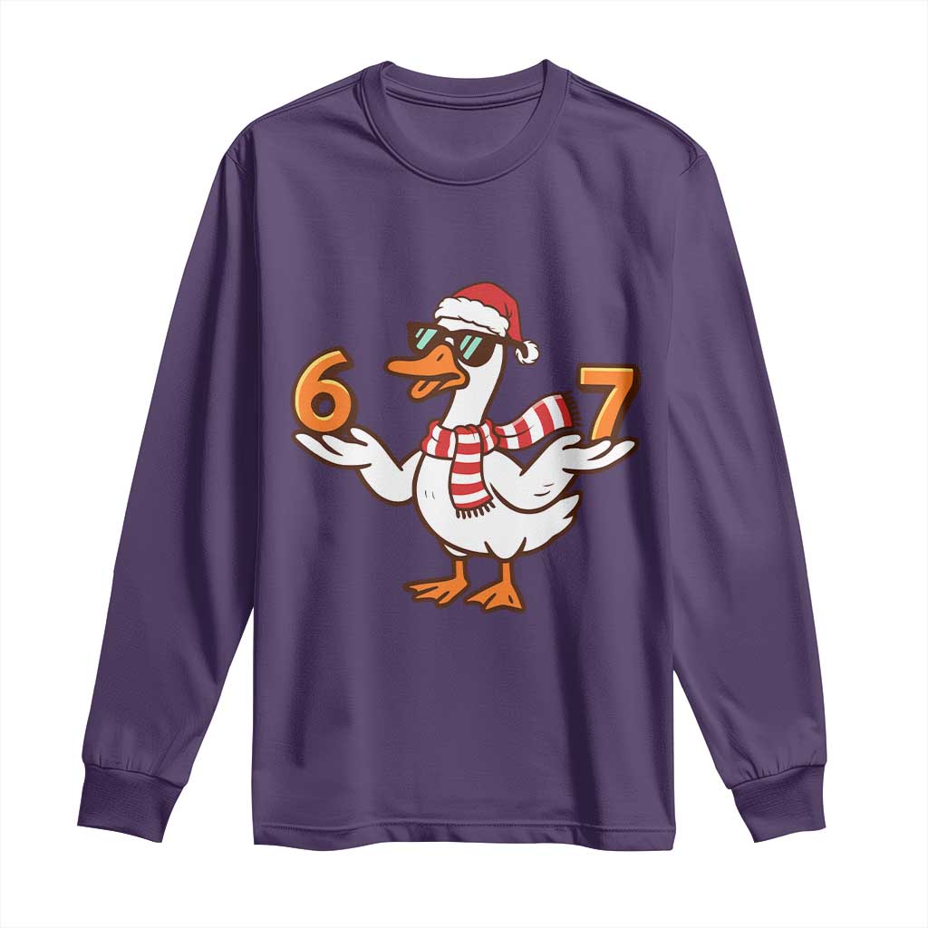 67 Christmas Silly Goose Long Sleeve Shirt 6 7 Meme Funny Six Seven Gen Alpha Slang - Wonder Print Shop