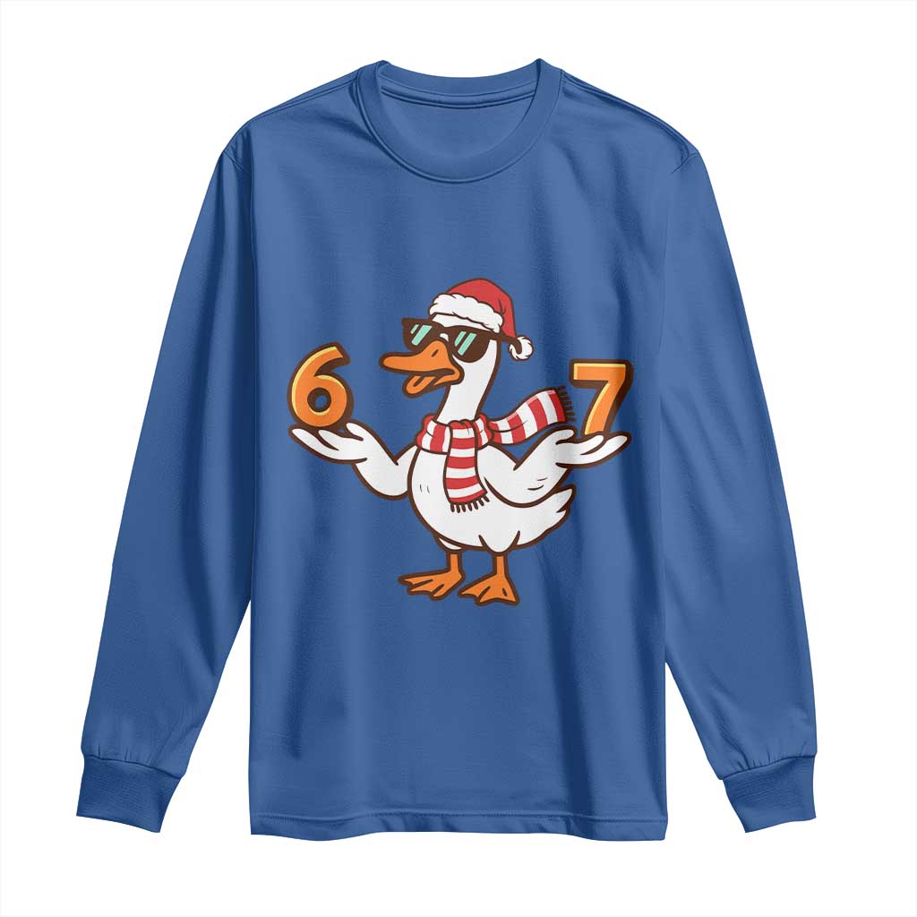 67 Christmas Silly Goose Long Sleeve Shirt 6 7 Meme Funny Six Seven Gen Alpha Slang - Wonder Print Shop