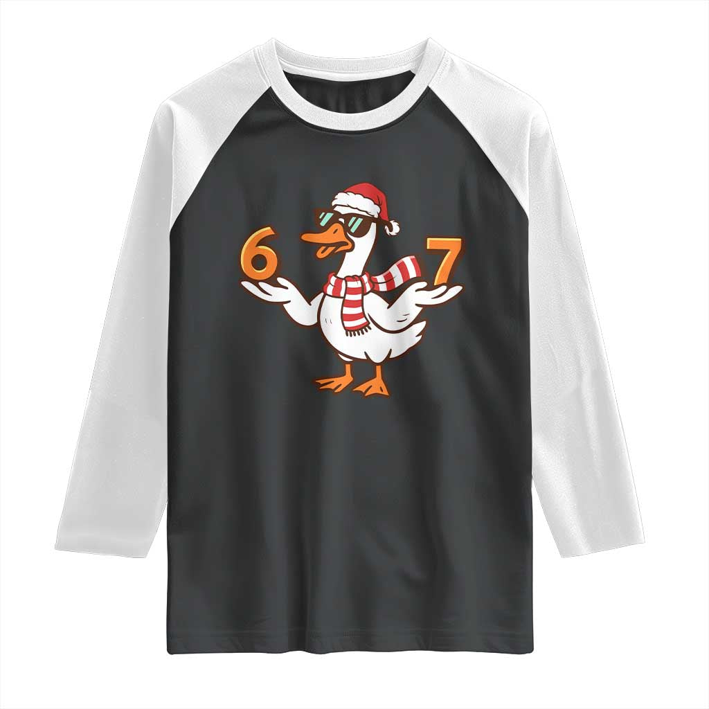 67 Christmas Silly Goose Raglan Shirt 6 7 Meme Funny Six Seven Gen Alpha Slang - Wonder Print Shop