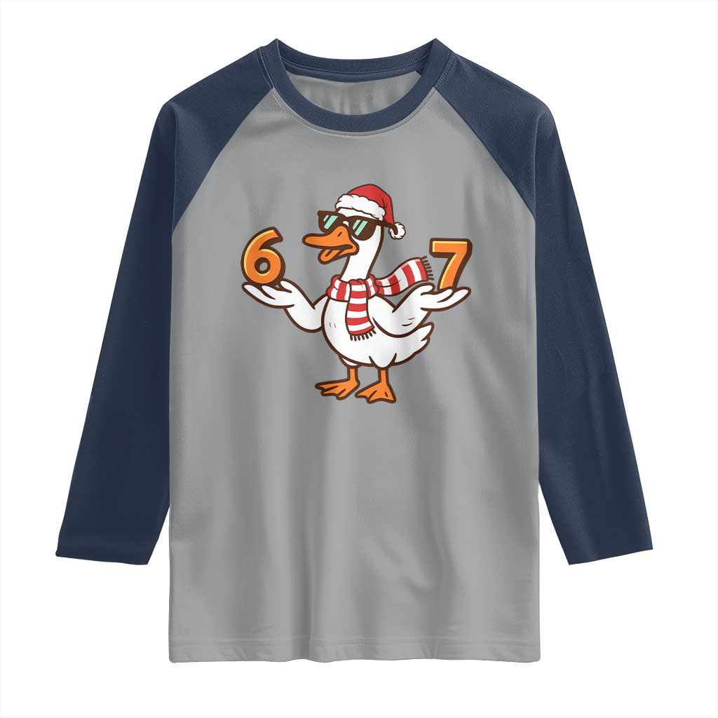 67 Christmas Silly Goose Raglan Shirt 6 7 Meme Funny Six Seven Gen Alpha Slang - Wonder Print Shop